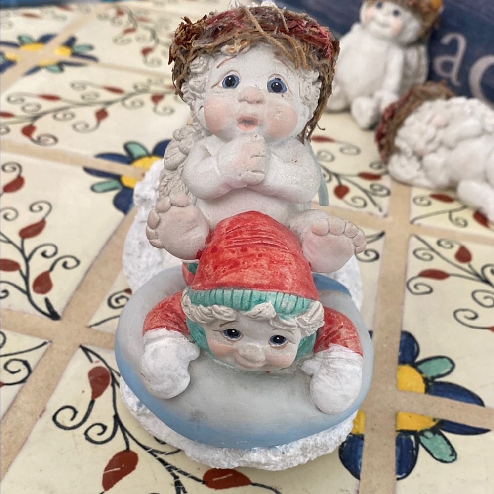 Dreamsicles Cherub Figurine - Red and White